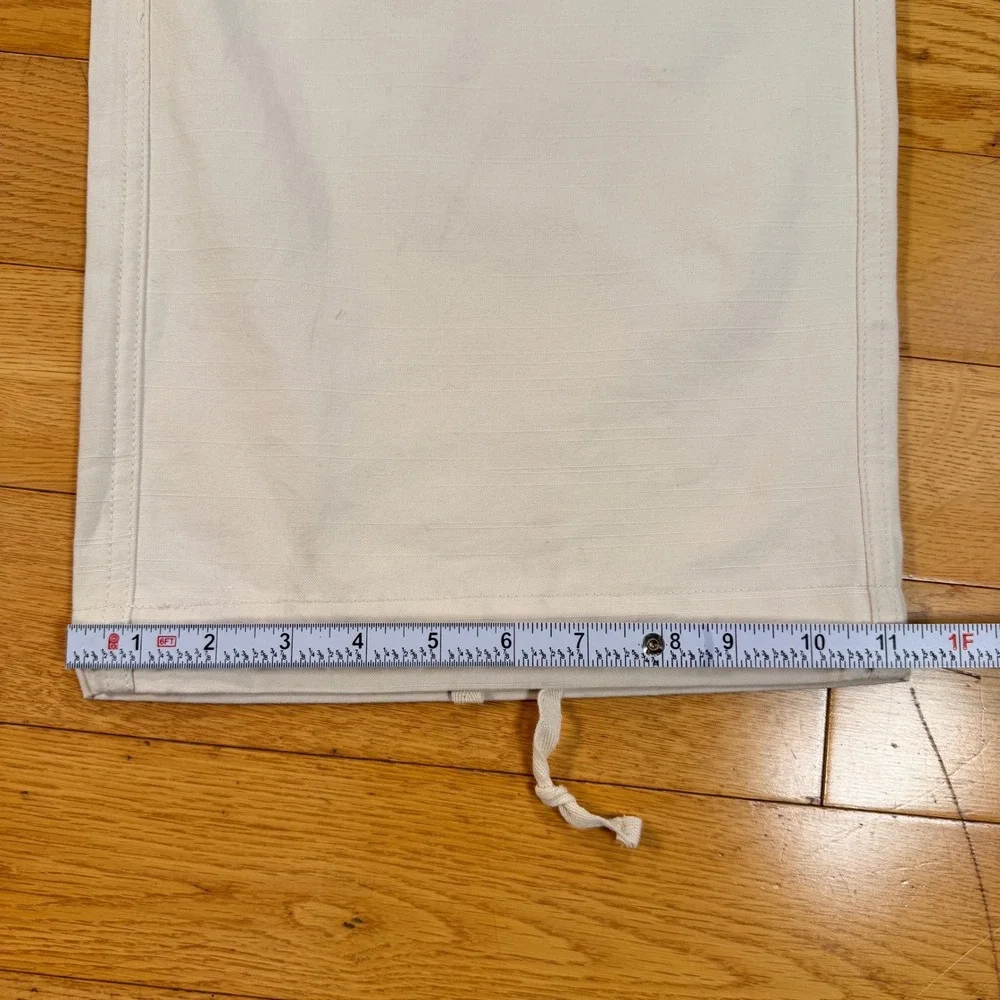 *NWT* K-Two Studios‎ Cream Ripstop Wide Leg Cargo Pants Mens Medium